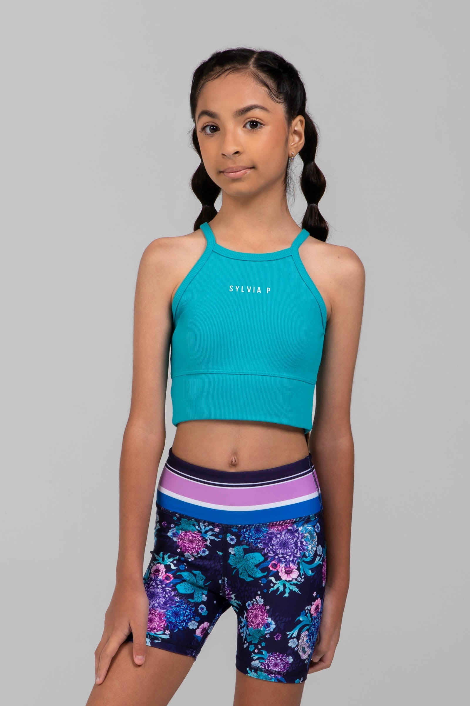 Free Form Cropped Singlet – Cornflower