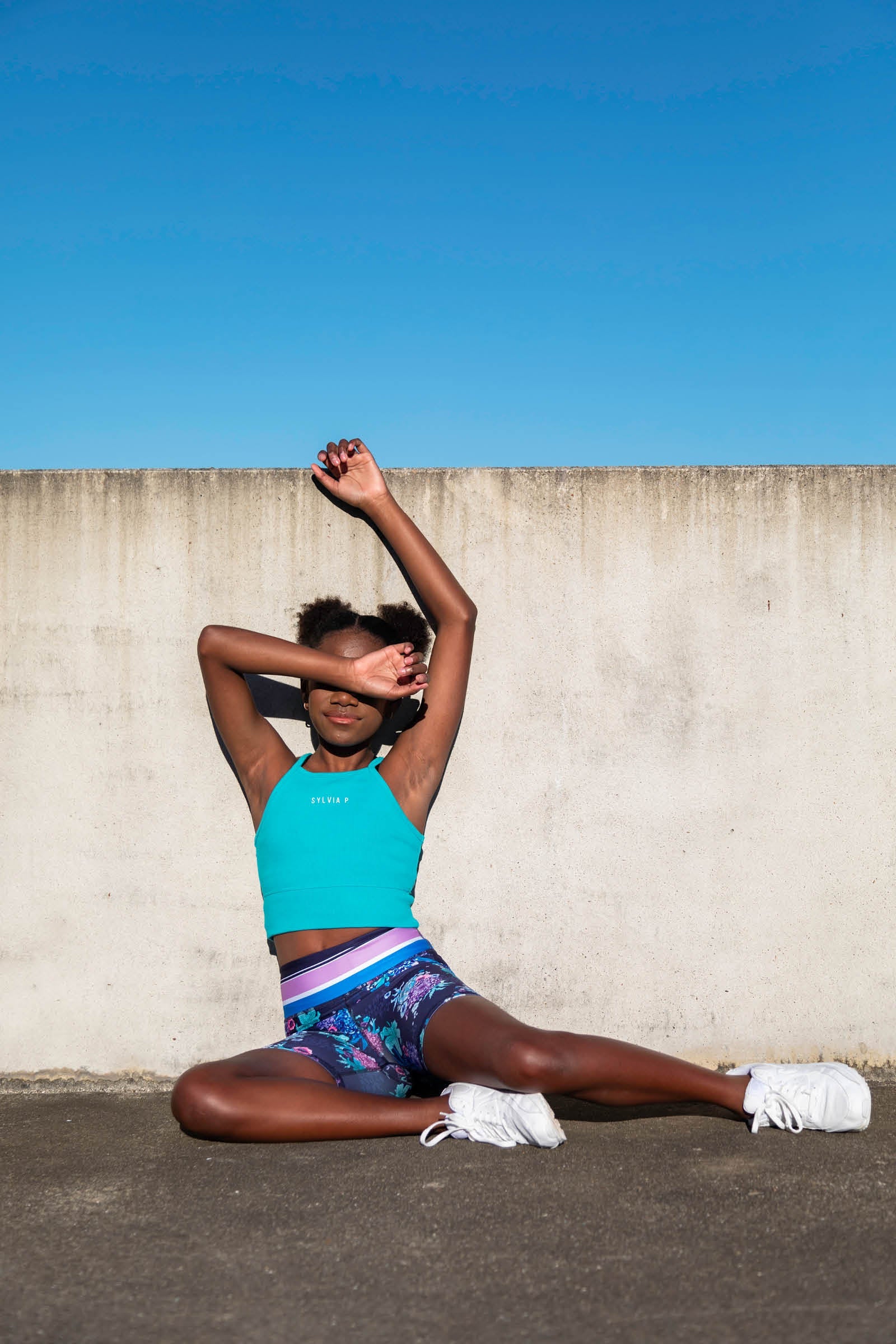 Free Form Cropped Singlet – Cornflower