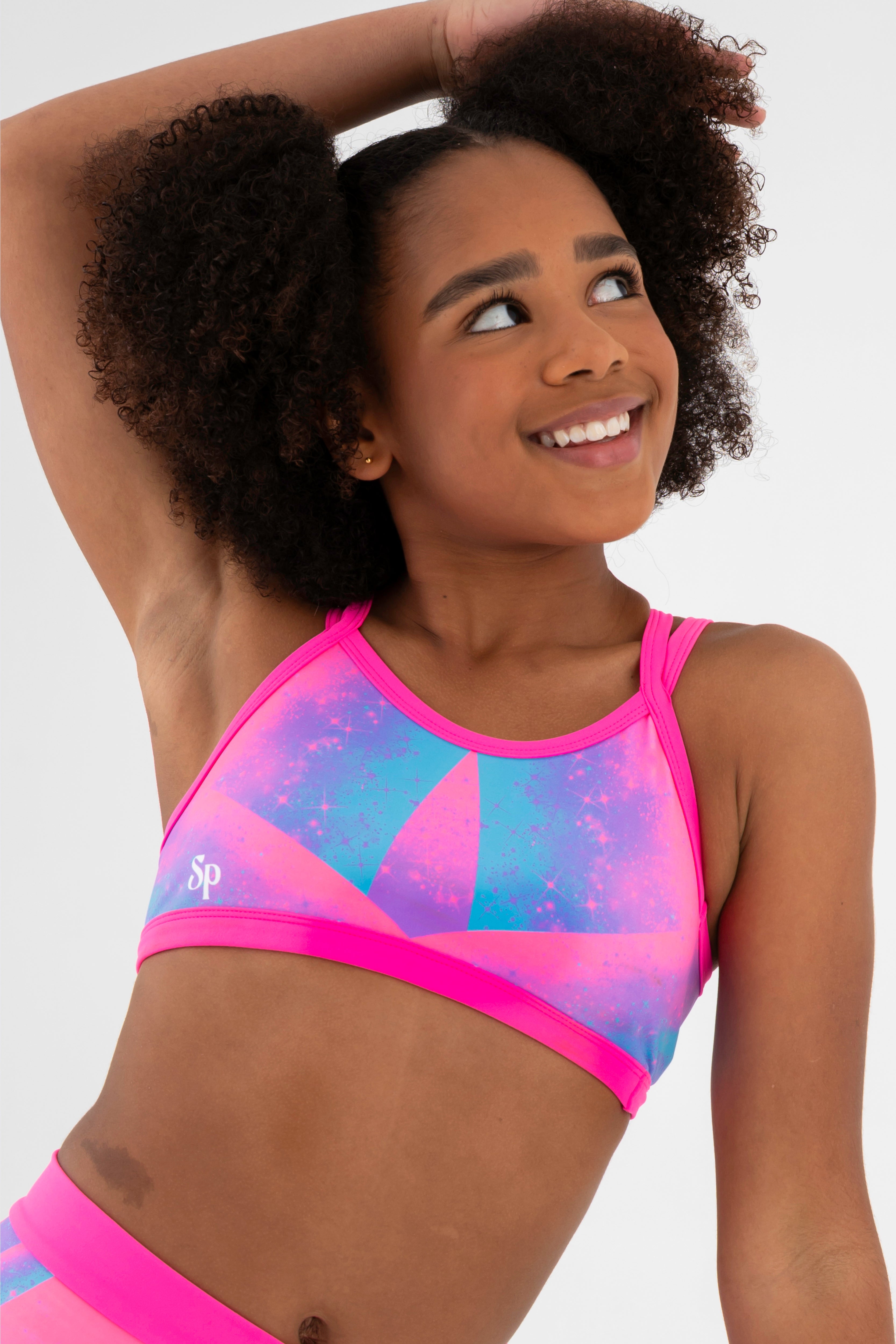 Cindy Rainbow Crop Top by Sylvia P Gymnastics