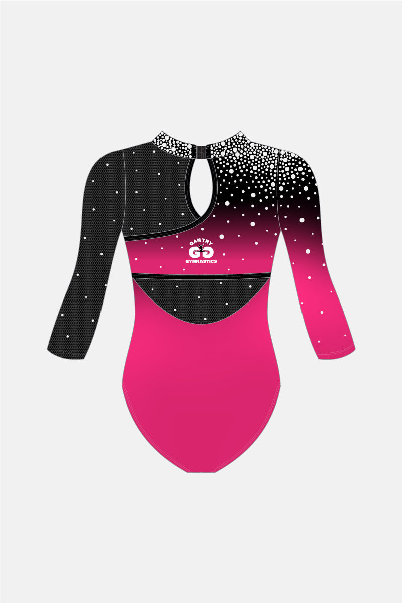 Shi Hot Pink 3/4 Sleeve Leotard