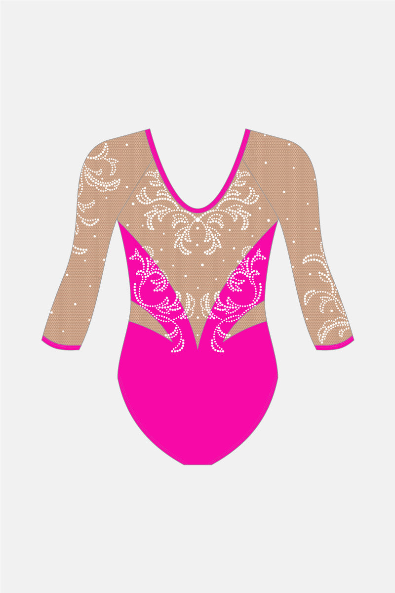 Mid Nude Beyonce 3/4 Slv Leotard