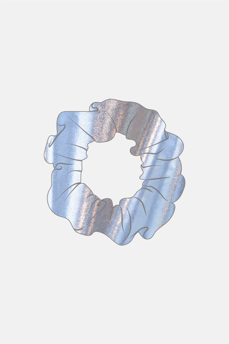 Silver White Mystique Scrunchie