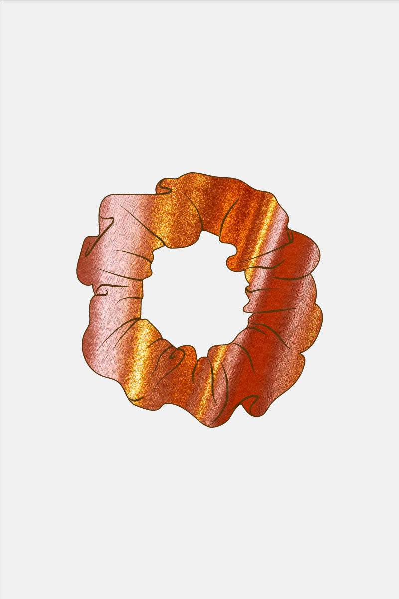 Orange Gold Mys Scrunchie