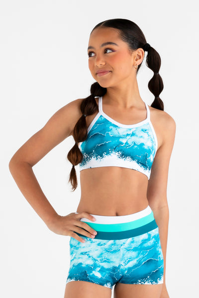 Waterburst Crop Top by Sylvia P Gymnastics