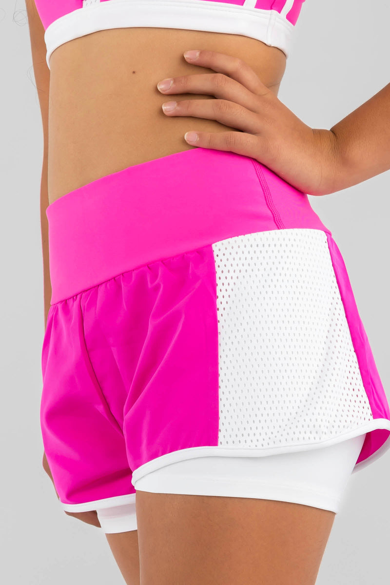 Freely, Shorts, Freely Woven Zip Pocket Athletic Short Color Zephyr Pink  Sz Small
