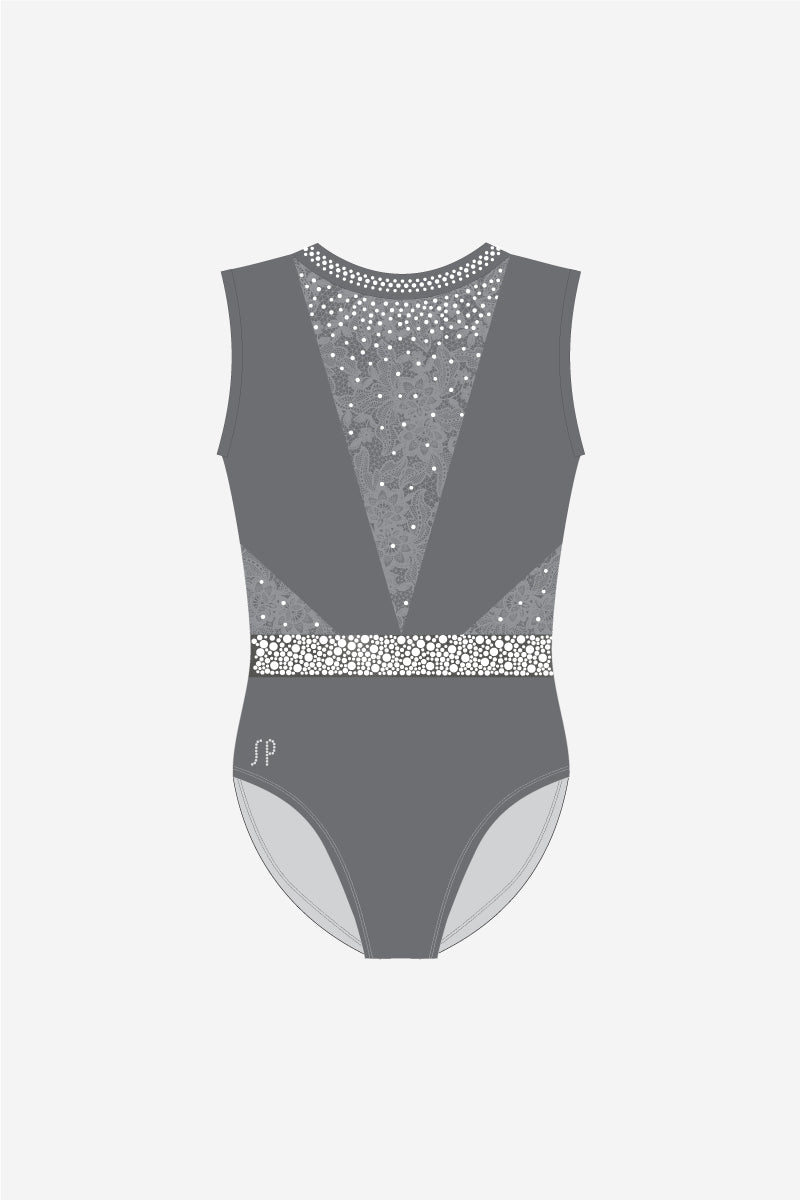 Girls Lace Sleeveless Leotard